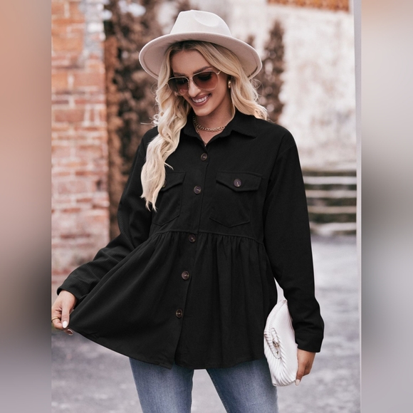 Mandy Collared Neck Long Sleeve Shirt - Picture 1 of 6